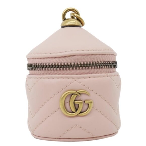 Gucci  GG Marmont Leather Key Chain Pink 725109 - Picture 1 of 10